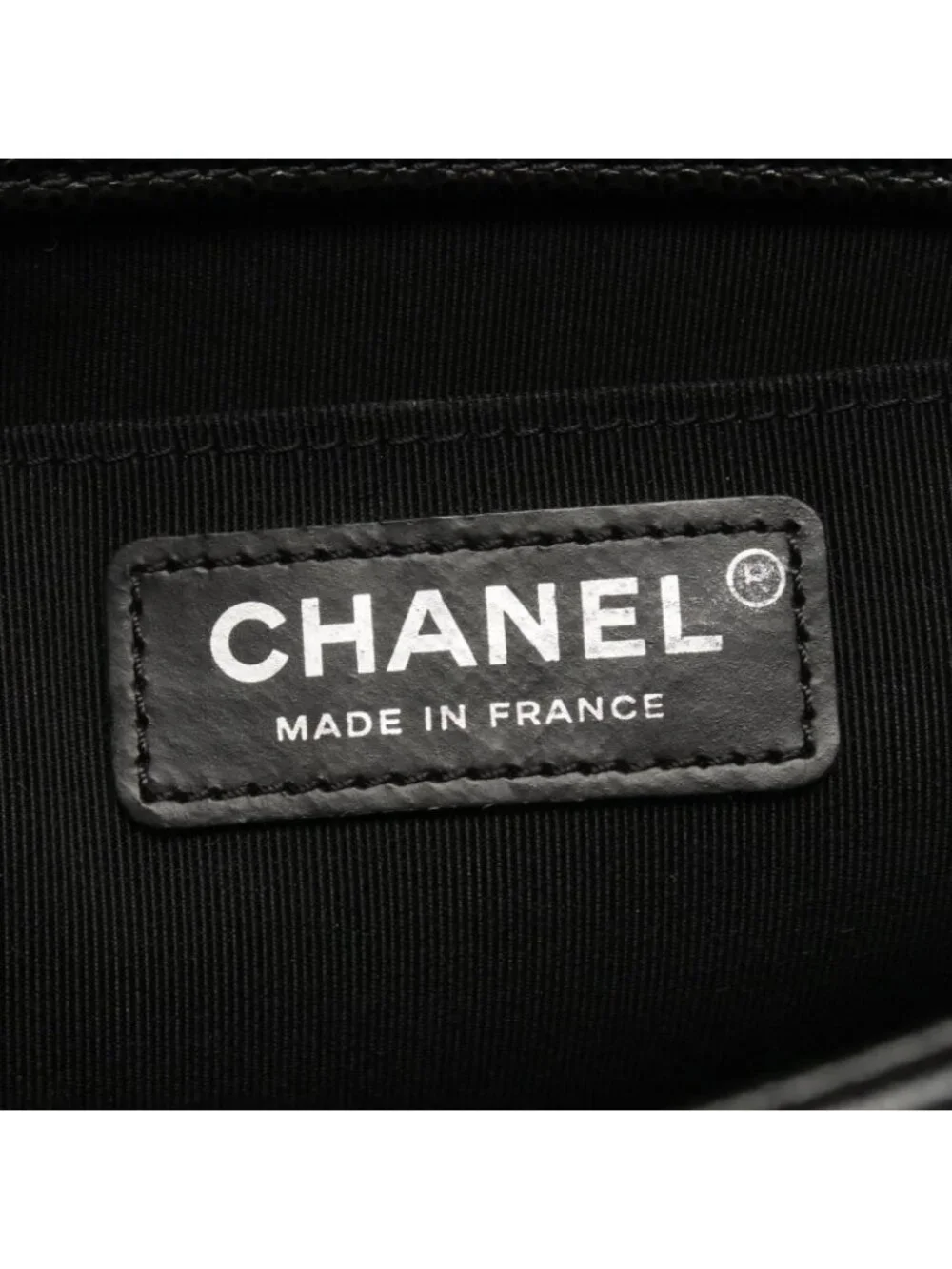 Chanel Shoulder Bag Boy Black Caviar Leather Boy Chain